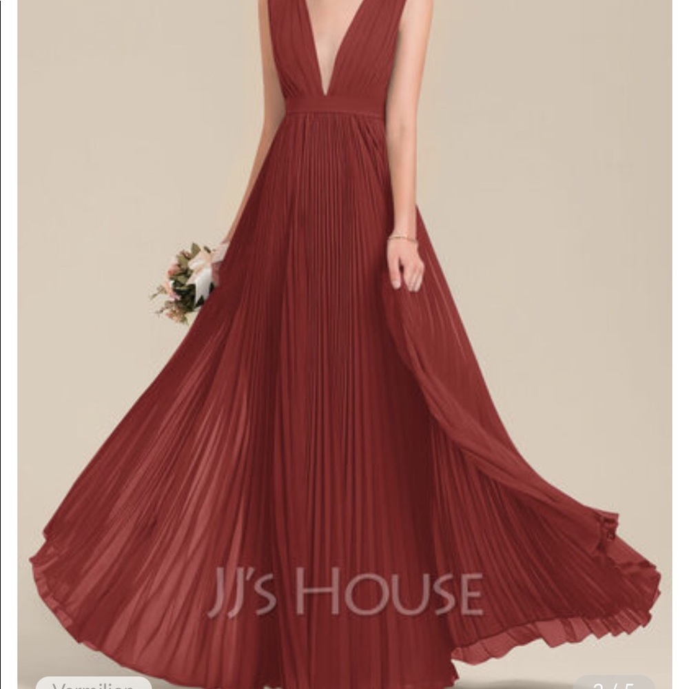 Dark Orange Bridesmaid Dress